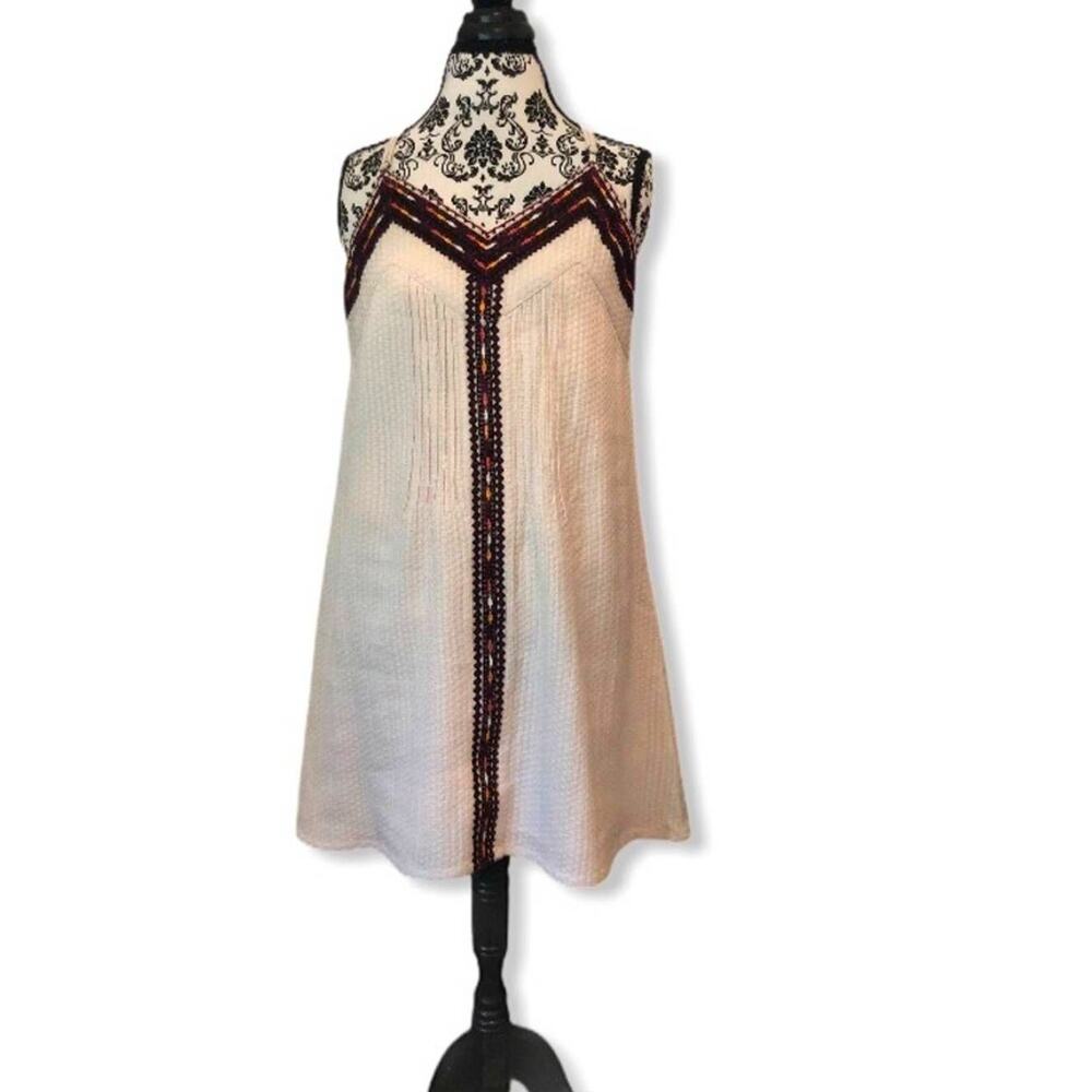 Sanctuary Cream Southwest Trim Mini Dress size Small NEW